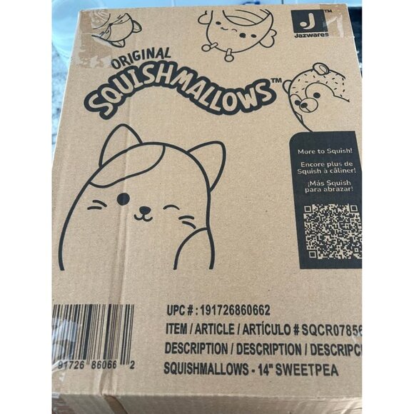 Squishmallows Original 14in Sweetpea The Pink and Purple Peacock – Official Jazw - Picture 3 of 3